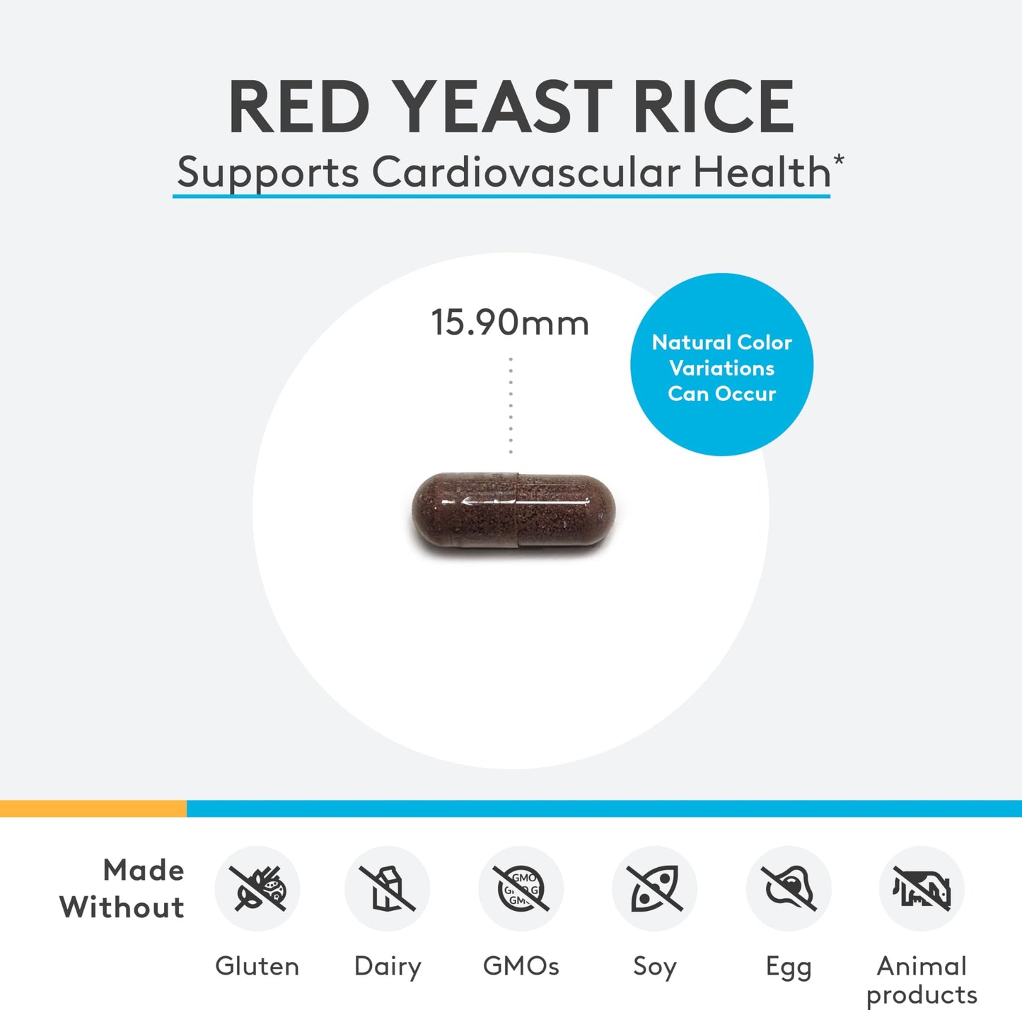 XYMOGEN Red Yeast Rice - Non-GMO, Citrinin-Free Cardiovascular Support (60 Capsules)