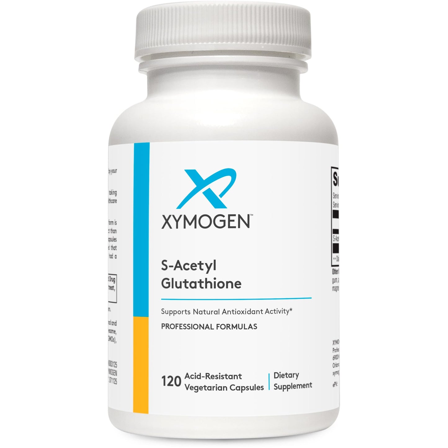 XYMOGEN S Acetyl Glutathione – Superior Absorption, Acid-Resistant DRcaps Capsules (120 Capsules)