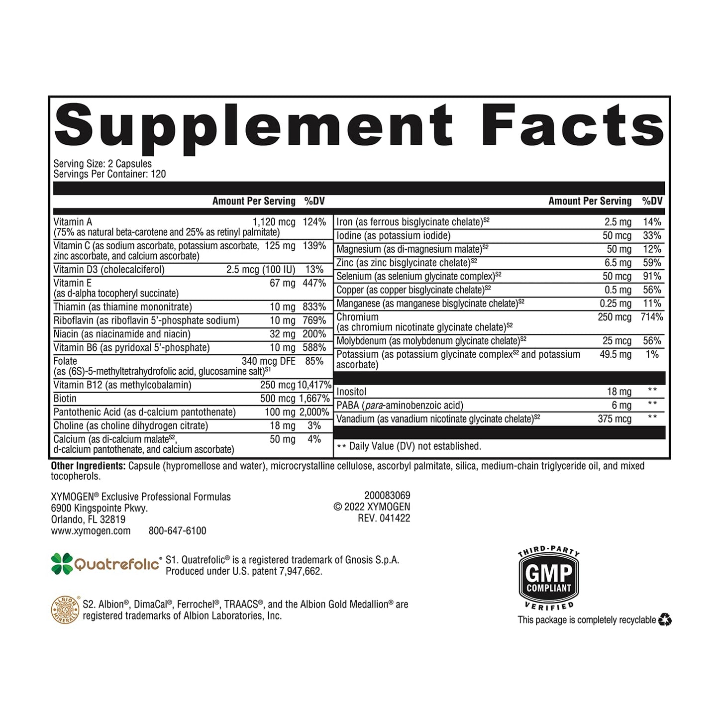 XYMOGEN ActivNutrients with Iron & Copper – Multivitamin for Wellness, Immune Support, and Energy