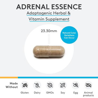 XYMOGEN Adrenal Essence – Adrenal Support with Cordyceps, Rhodiola Extract, Ginseng + B Vitamins (120 Capsules)