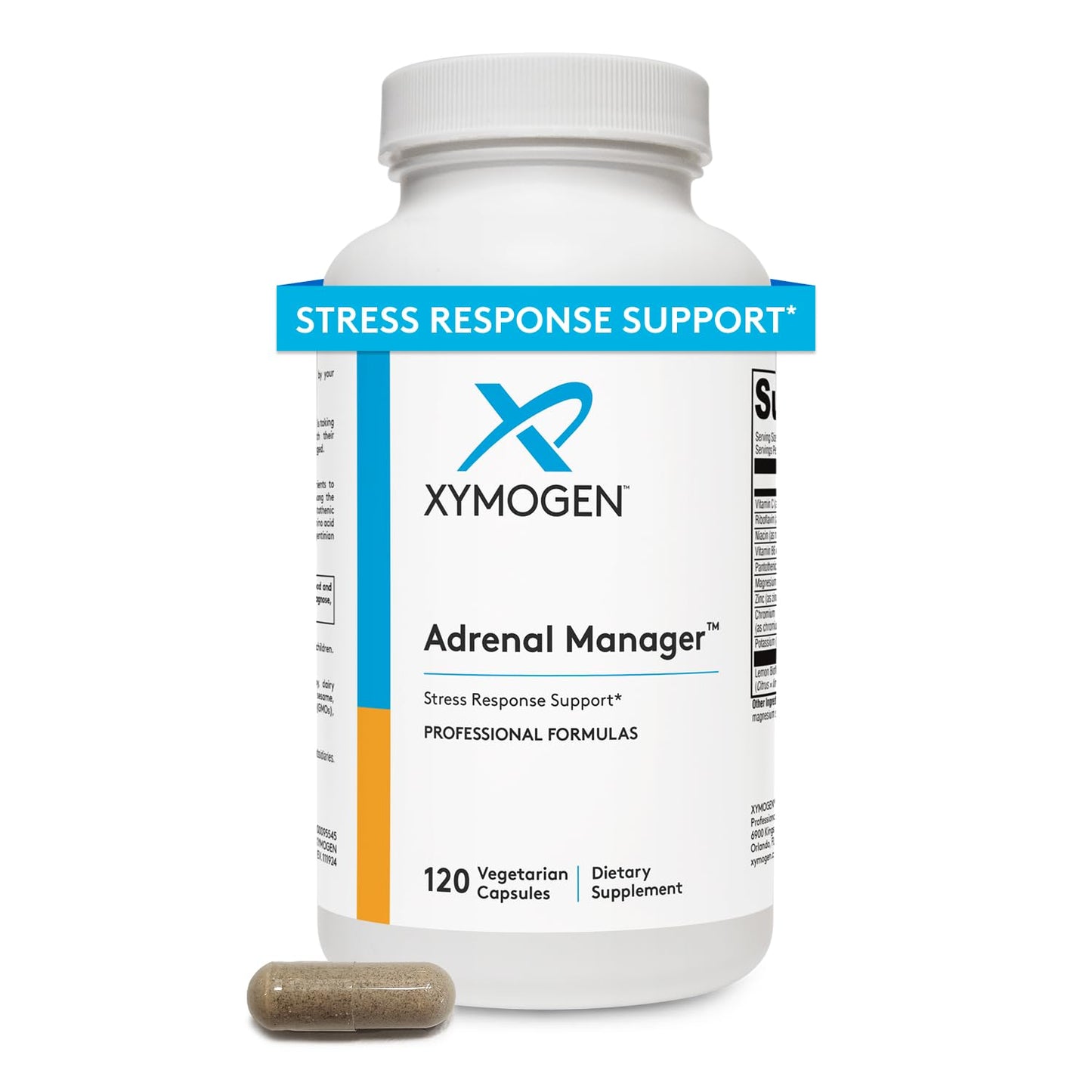 XYMOGEN Adrenal Manager - Energy, Stress Response & Adrenal Support (120 Capsules)
