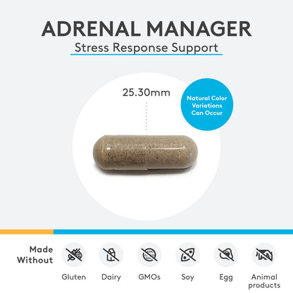 XYMOGEN Adrenal Manager - Energy, Stress Response & Adrenal Support (120 Capsules)