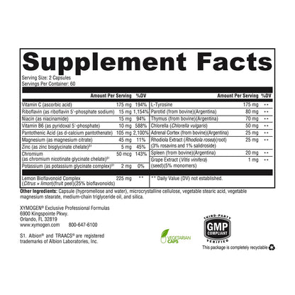 XYMOGEN Adrenal Manager - Energy, Stress Response & Adrenal Support (120 Capsules)