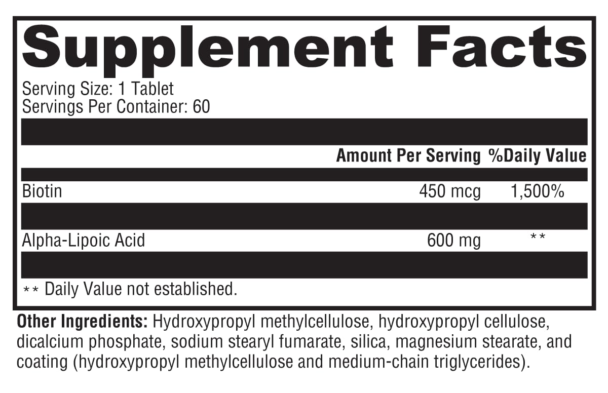 XYMOGEN ALAmax CR – 600 mg Alpha Lipoic Acid Tablets with Biotin for Antioxidant Activity & Glutathione Support (60 Tablets)