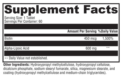 XYMOGEN ALAmax CR – 600 mg Alpha Lipoic Acid Tablets with Biotin for Antioxidant Activity & Glutathione Support (60 Tablets)