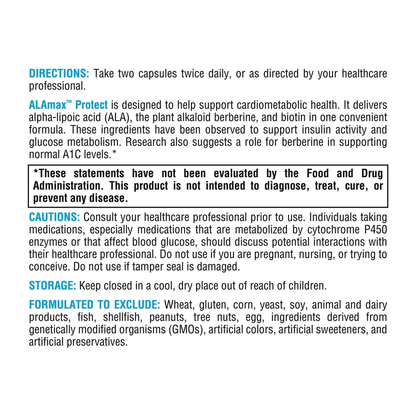 XYMOGEN ALAmax Protect: Berberine & ALA Complex for Cardiometabolic Health (120 Caps)