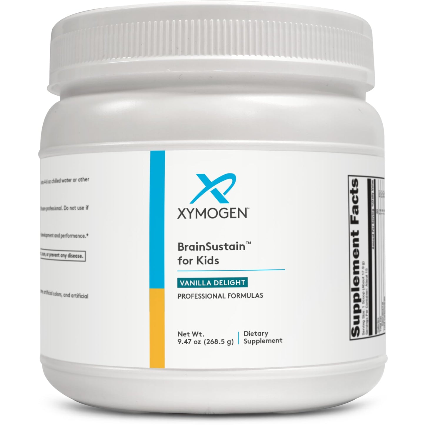 XYMOGEN BrainSustain for Kids – Focus Support with NAC, ALA & DHA | Non-GMO, Gluten & Dairy-Free (9.47 oz)