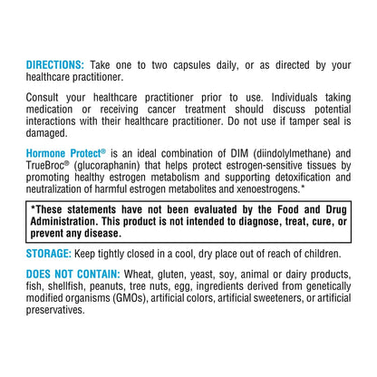 XYMOGEN Hormone Protect - Estrogen Metabolism & Detox Support (DIM + TrueBroc Glucoraphanin, 120 Capsules)