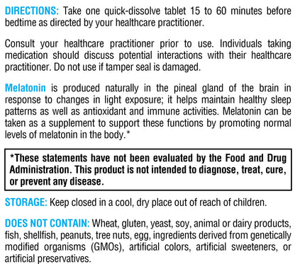 XYMOGEN Melatonin Peppermint Lozenges - 3 mg Sleep Support + Antioxidant & Immune Support (120 ct)