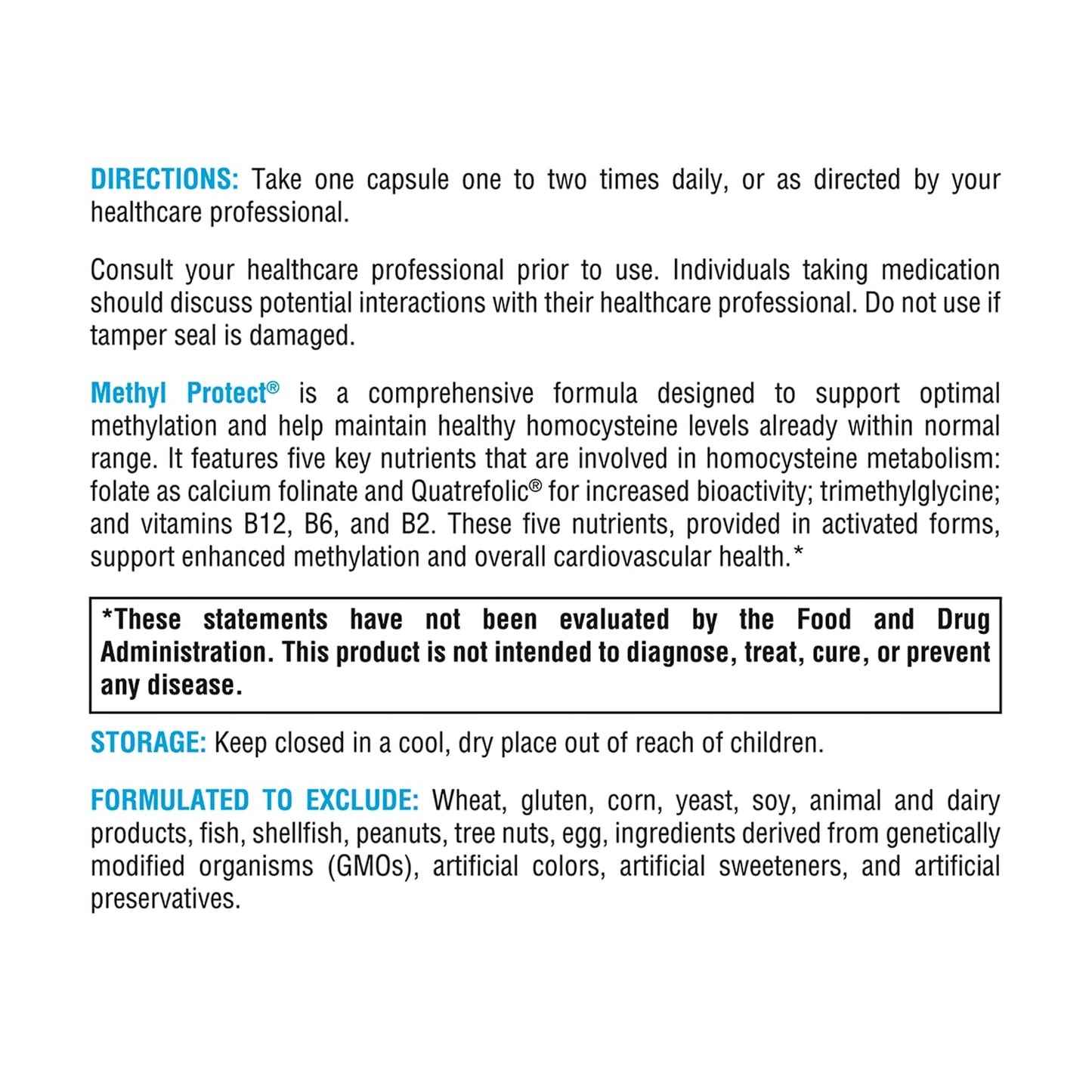 XYMOGEN Methyl Protect — Optimal Methylation Formula with Methyl Folate, Methylcobalamin B12, Riboflavin + B6 | 120 Capsules