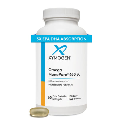 XYMOGEN Omega MonoPure 650 EC – 3X Absorption, Small Softgels, EPA/DHA/DPA