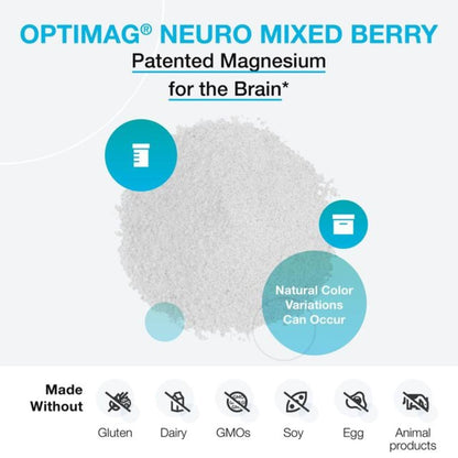 XYMOGEN OptiMag Neuro Magnesium Powder – Brain Health & Relaxation (Mixed Berry)