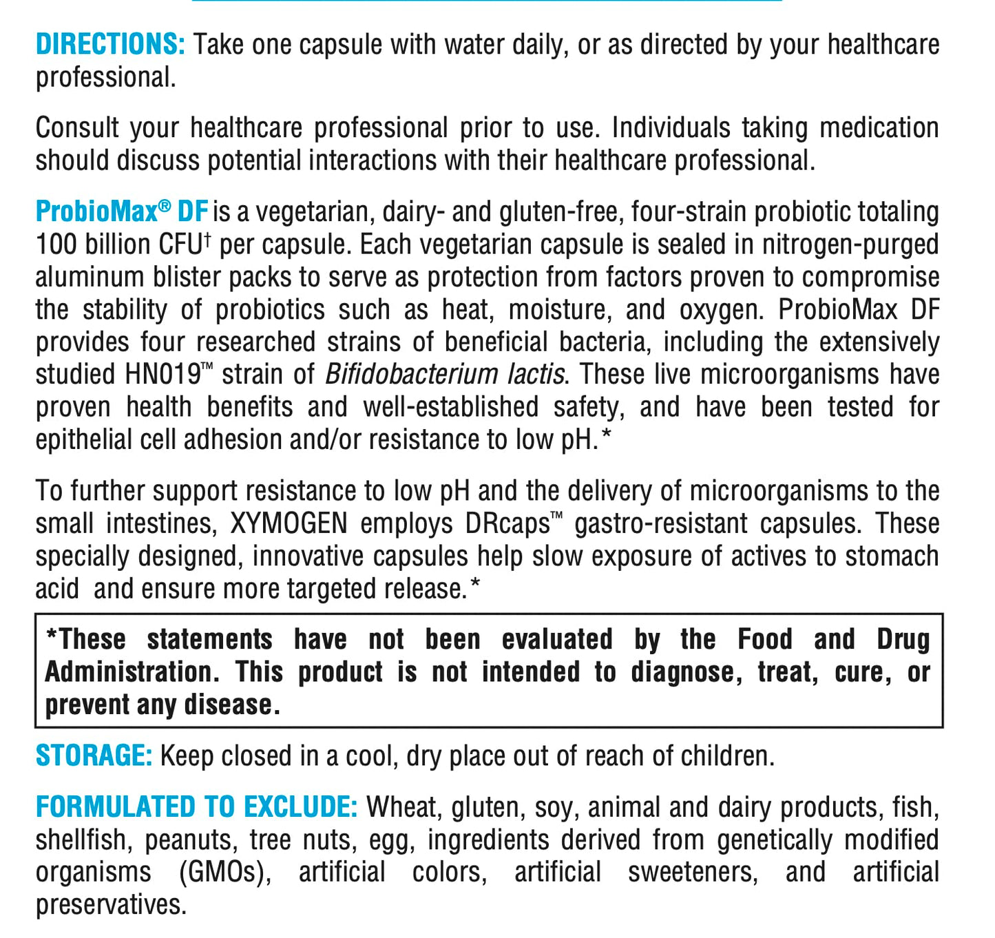 XYMOGEN ProbioMax Daily 100B - 100B CFU Probiotic, Dairy Free