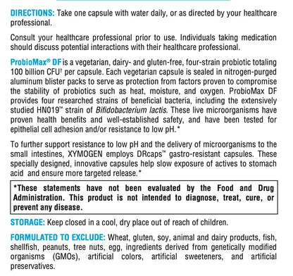 XYMOGEN ProbioMax Daily 100B - 100B CFU Probiotic, Dairy Free