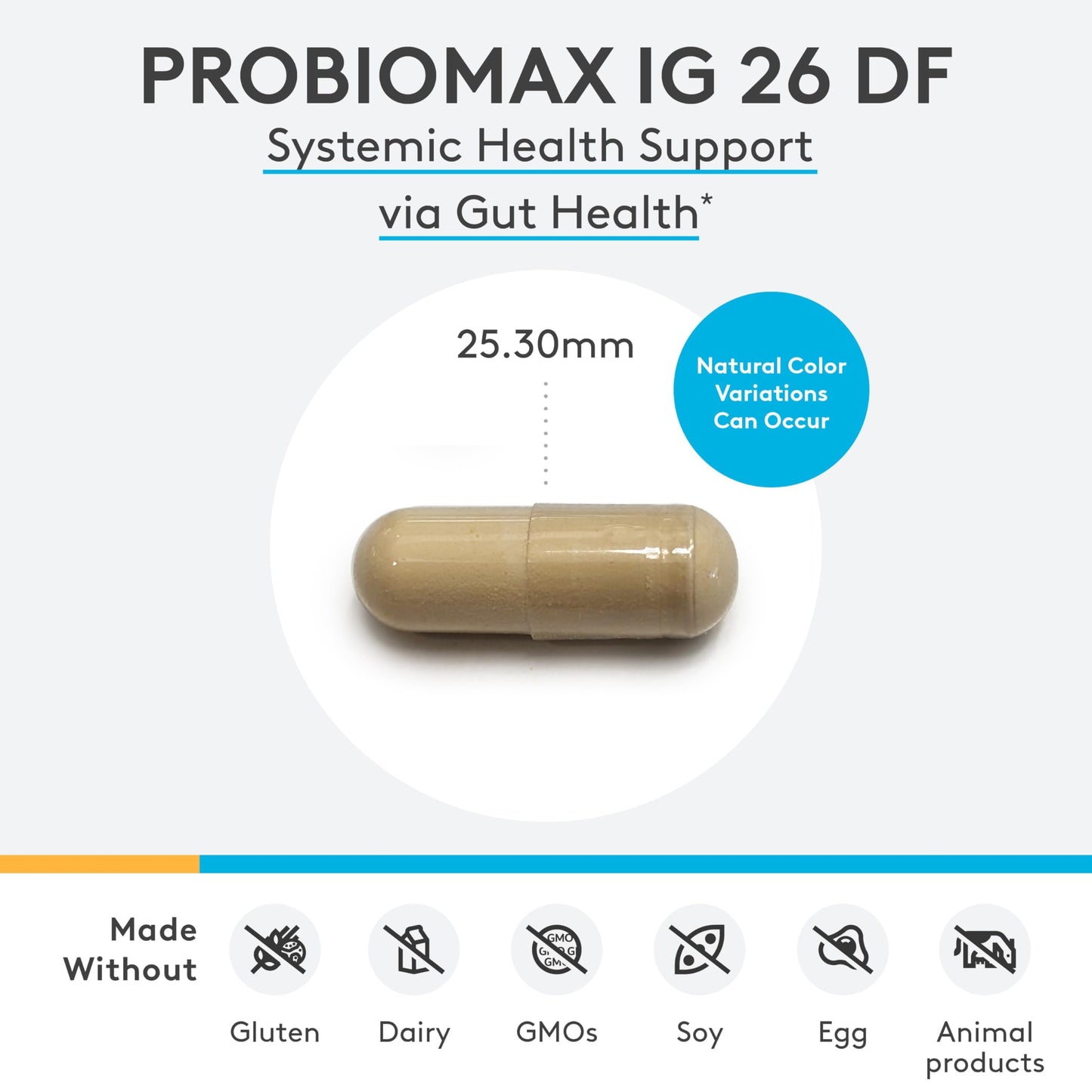 XYMOGEN ProbioMax IG 26 Probiotic + IgY Max Immunoglobulins (120 Capsules)