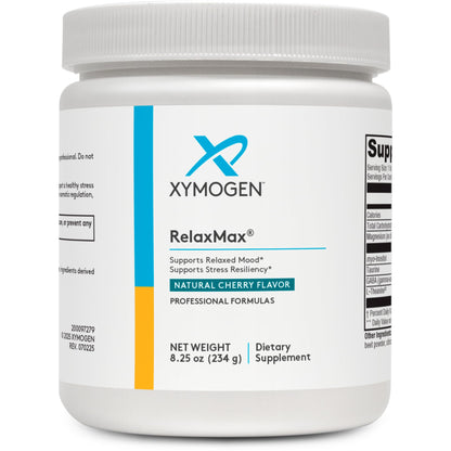 XYMOGEN RelaxMax Drink Mix – Relaxation, Stress Resiliency & Hormone Support (Cherry Flavor) 8.25 oz