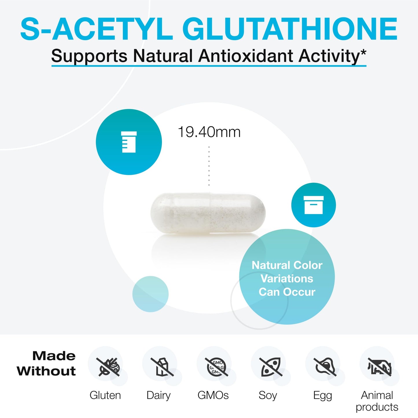 XYMOGEN S Acetyl Glutathione – Superior Absorption, Acid-Resistant DRcaps Capsules (120 Capsules)