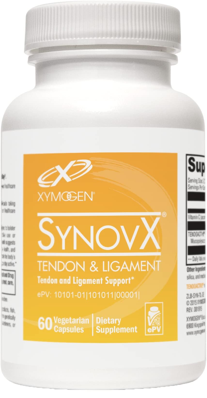 XYMOGEN SynovX Tendon & Ligament - Supports Tendon & Ligament Comfort & Self-Repair (60 Capsules)