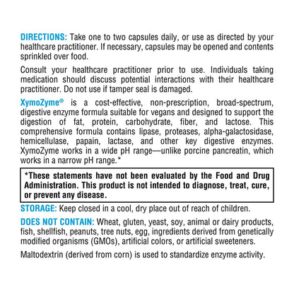 XYMOGEN XymoZyme - Vegan Digestive Enzymes for Gut Health (120 Capsules)