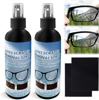 YAGUAN 2PCS Lens Scratch Remover for Eyeglasses 100ml | Eyeglass Cleaner & Travel Essential