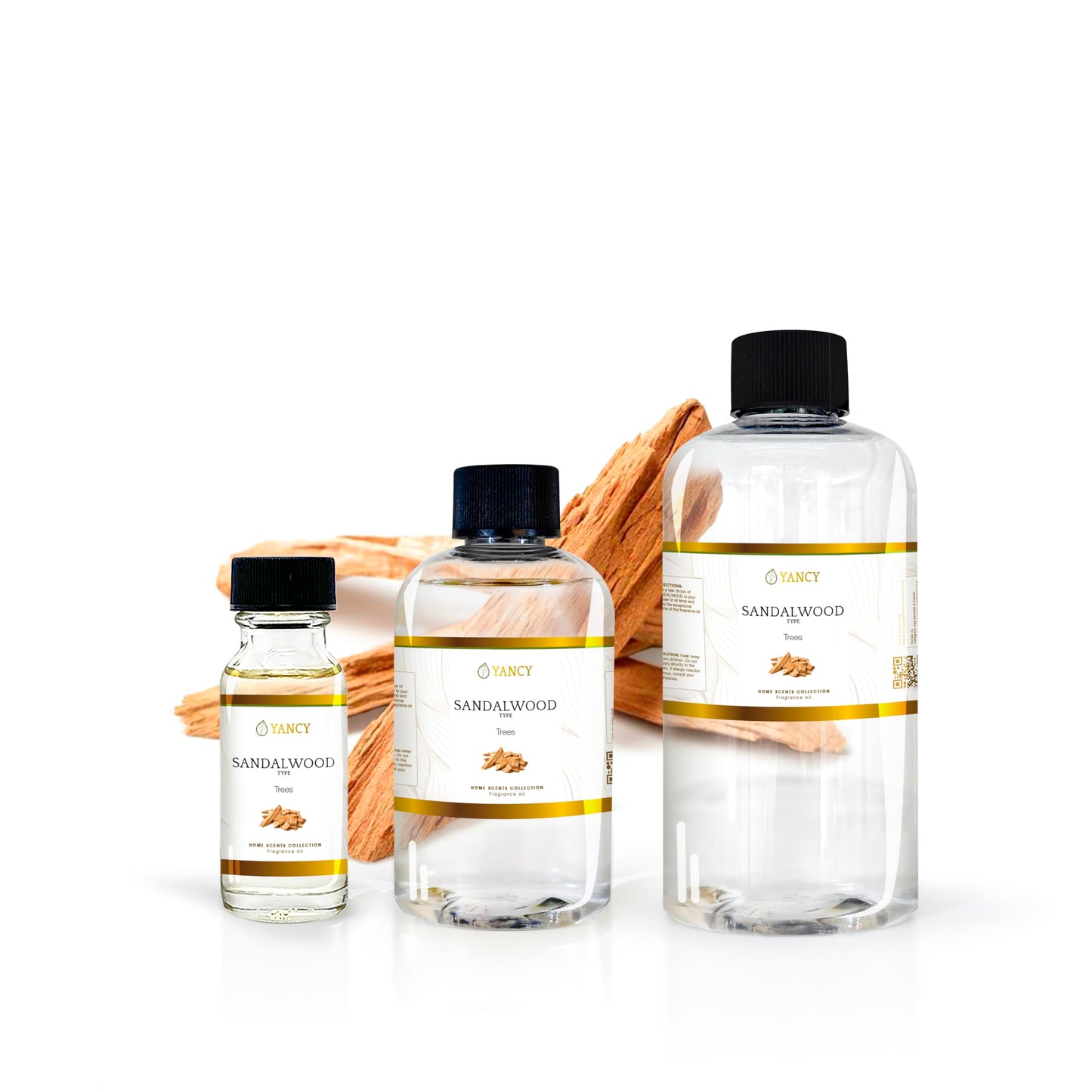 YANCY Sandalwood Fragrance Oil (1/2 oz) - Luxury Collection, Diffusers & Lamps