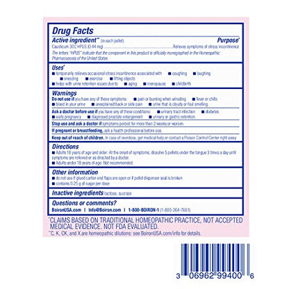 Causticum 30C Homeopathic Incontinence Relief – Boiron (3 Tubes, 240 Pellets)