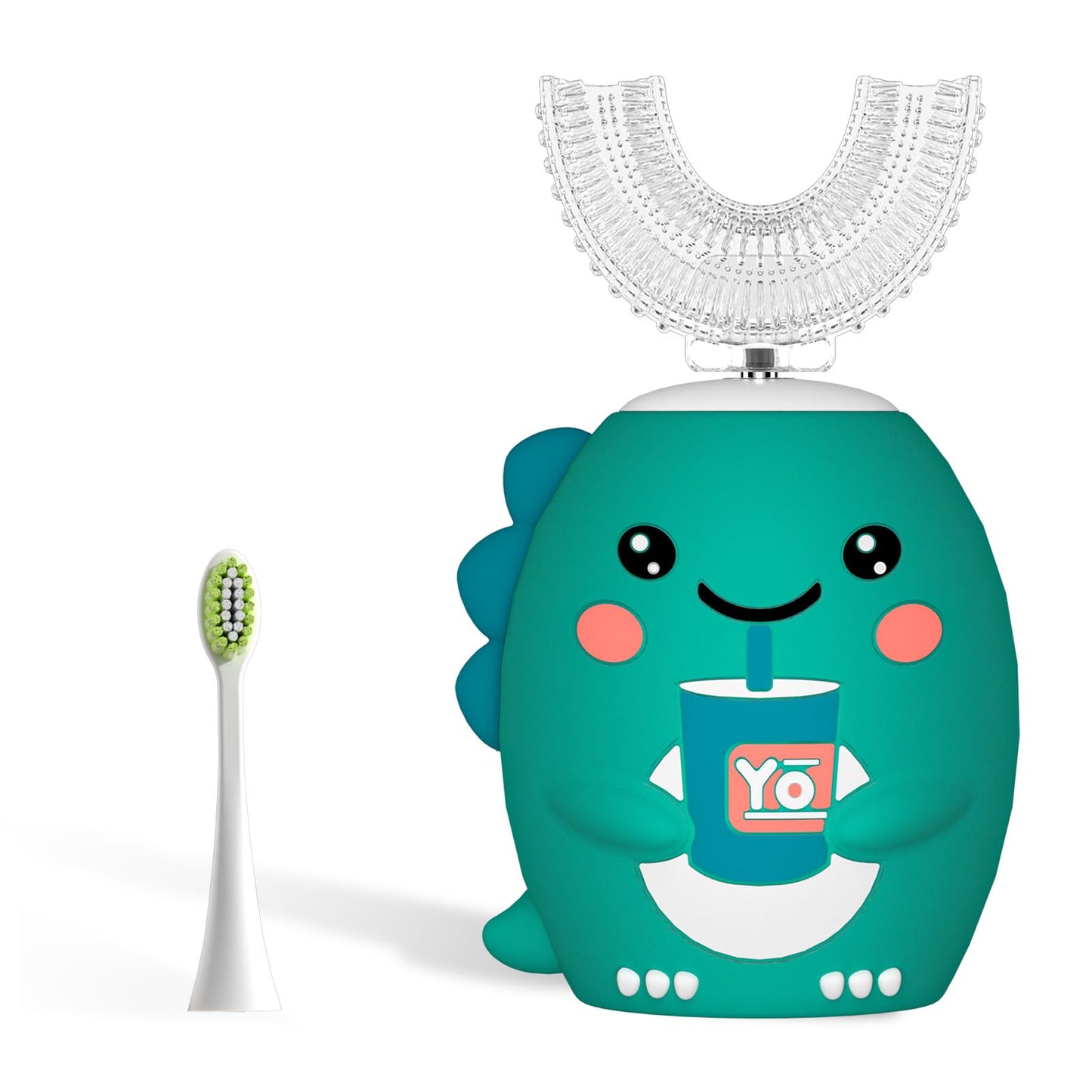 Yeklike Kids U-Shaped Electric Toothbrush 360° Cleaning IPX7 Waterproof (8-15y)