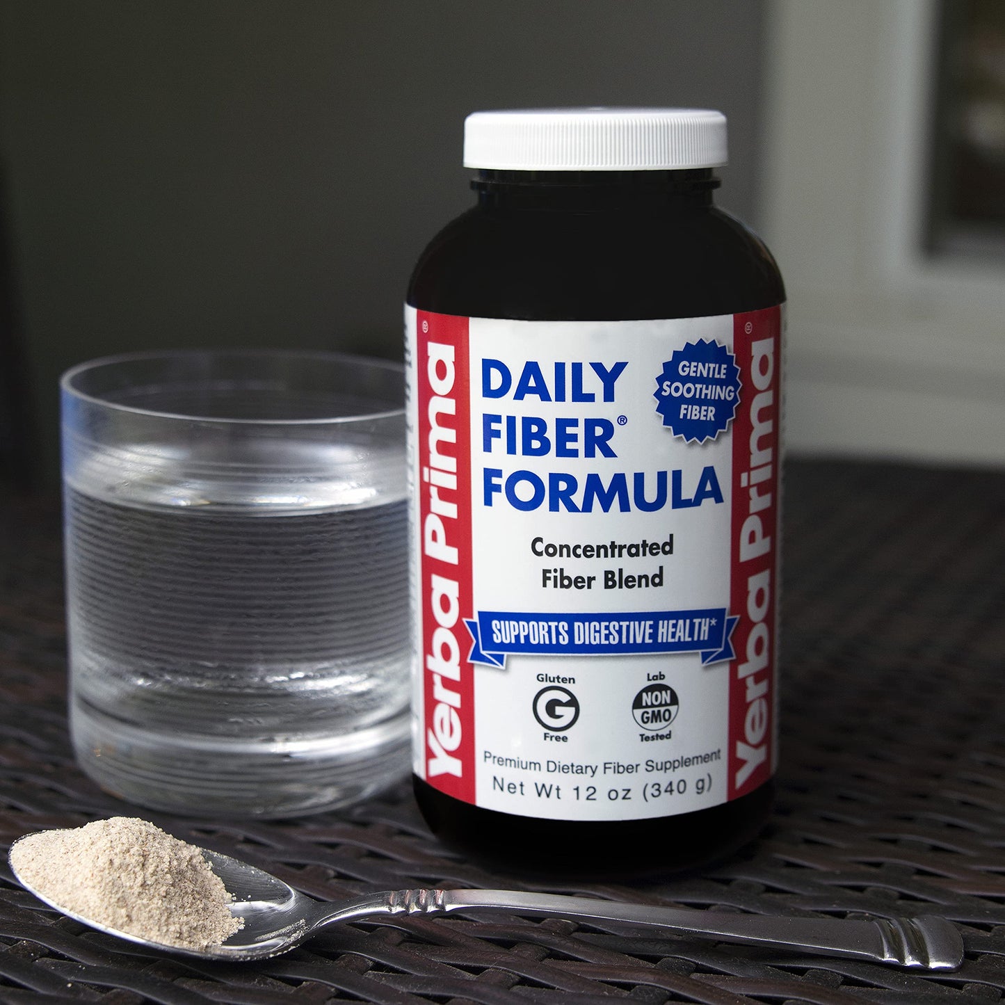 Yerba Prima Daily Fiber Formula Powder – 12 oz (Pack of 4) | Soluble & Insoluble Fiber for Gut Health | Vegan, Non-GMO, Gluten-Free