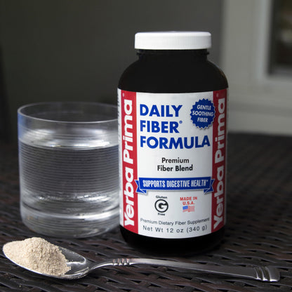 Yerba Prima Daily Fiber Powder - 12 oz | Digestive Support, Vegan