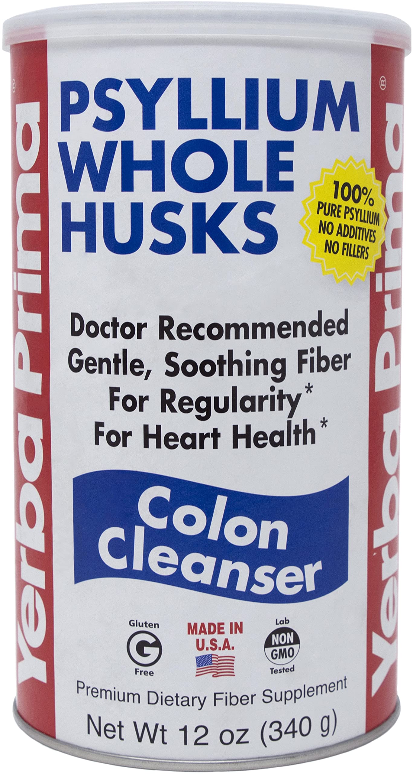 Yerba Prima Psyllium Whole Husks Colon Cleanser – 12 oz (Pack of 3)