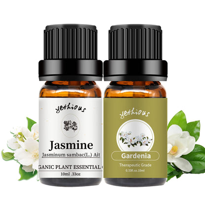 Yethious Jasmine & Gardenia Essential Oil Set – 2x10ml Pure Fragrance Oils