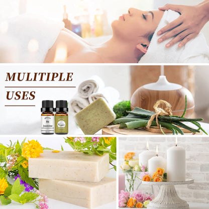 Yethious Jasmine & Gardenia Essential Oil Set – 2x10ml Pure Fragrance Oils