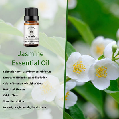 Yethious Rose Jasmine Chamomile Essential Oil Set – 100% Pure Organic, 3 x 10ml for Diffuser, Soap & Candle Making