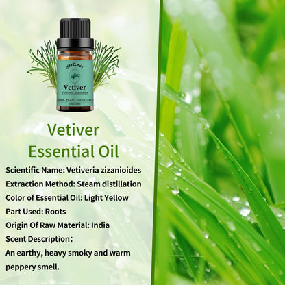 Yethious Sandalwood Vetiver Essential Oil Set – 2 x 10ml | 100% Pure & Undiluted