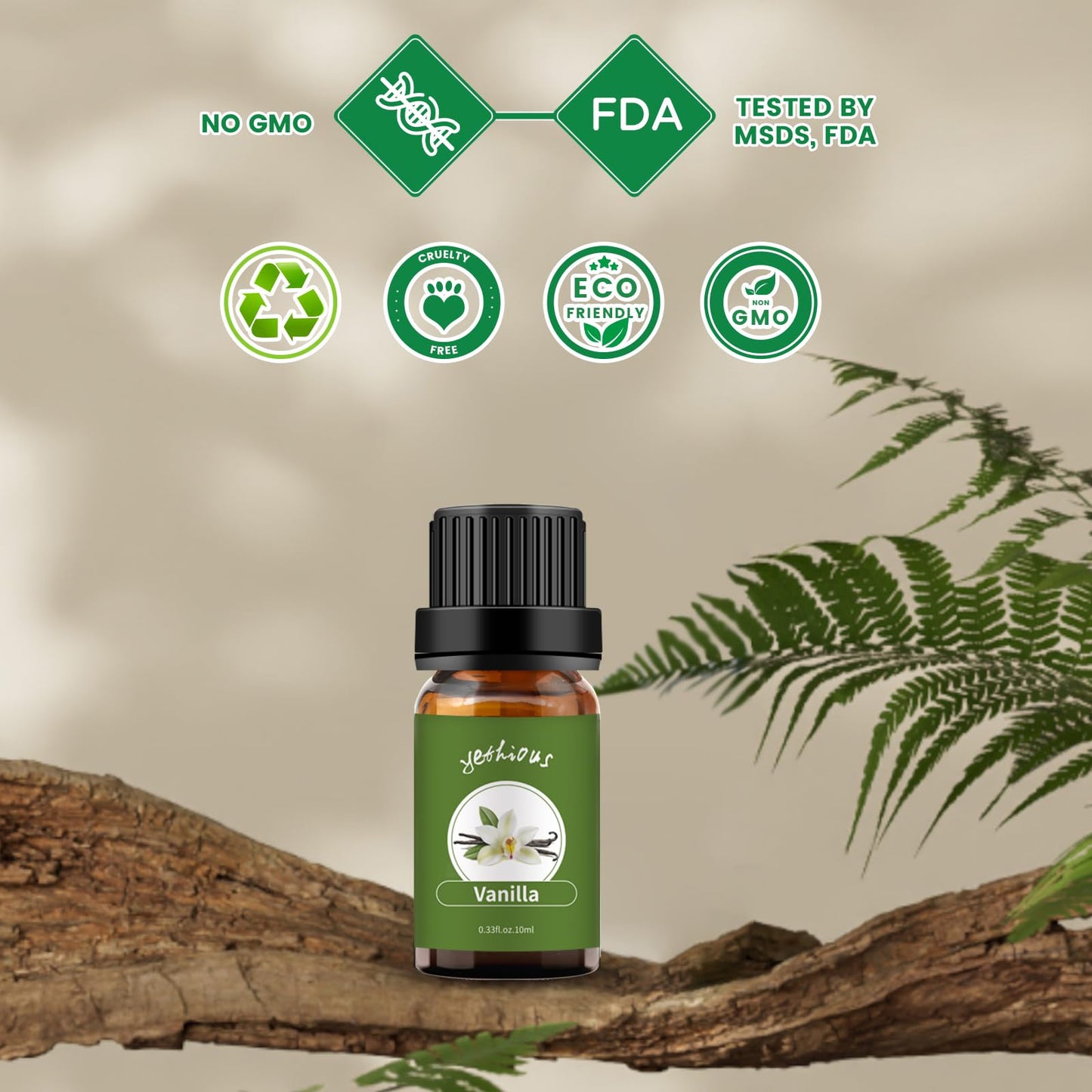 Yethious 2 Pack Vanilla Essential Oil – 100% Pure Organic Vanilla