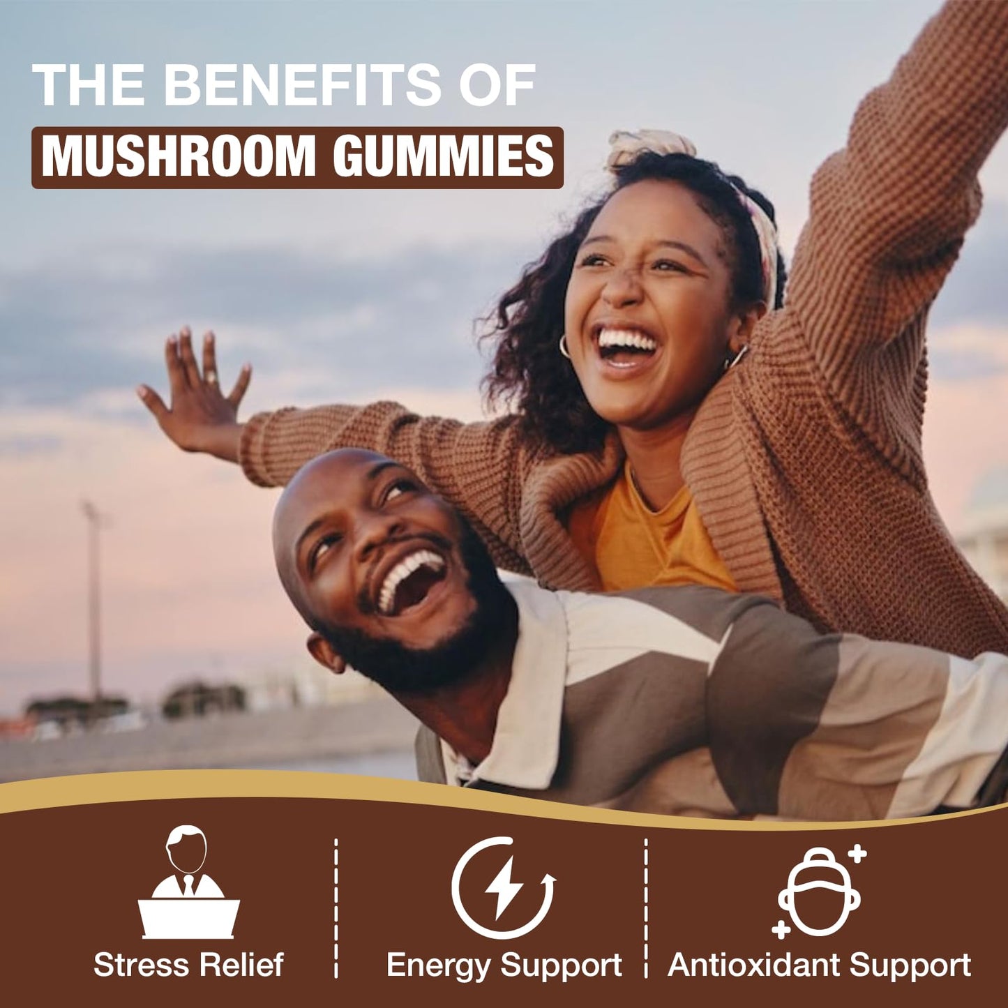 Yikecao Mushroom Gummies for Adults – 10-Mushroom Complex, Focus & Energy, Raspberry Flavor, 60 Count
