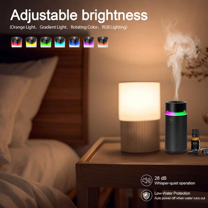 YIXIUTEN Essential Oil Car Diffuser - 3000mAh Battery, Auto On/Off, 4/8 Hour Timers, Black