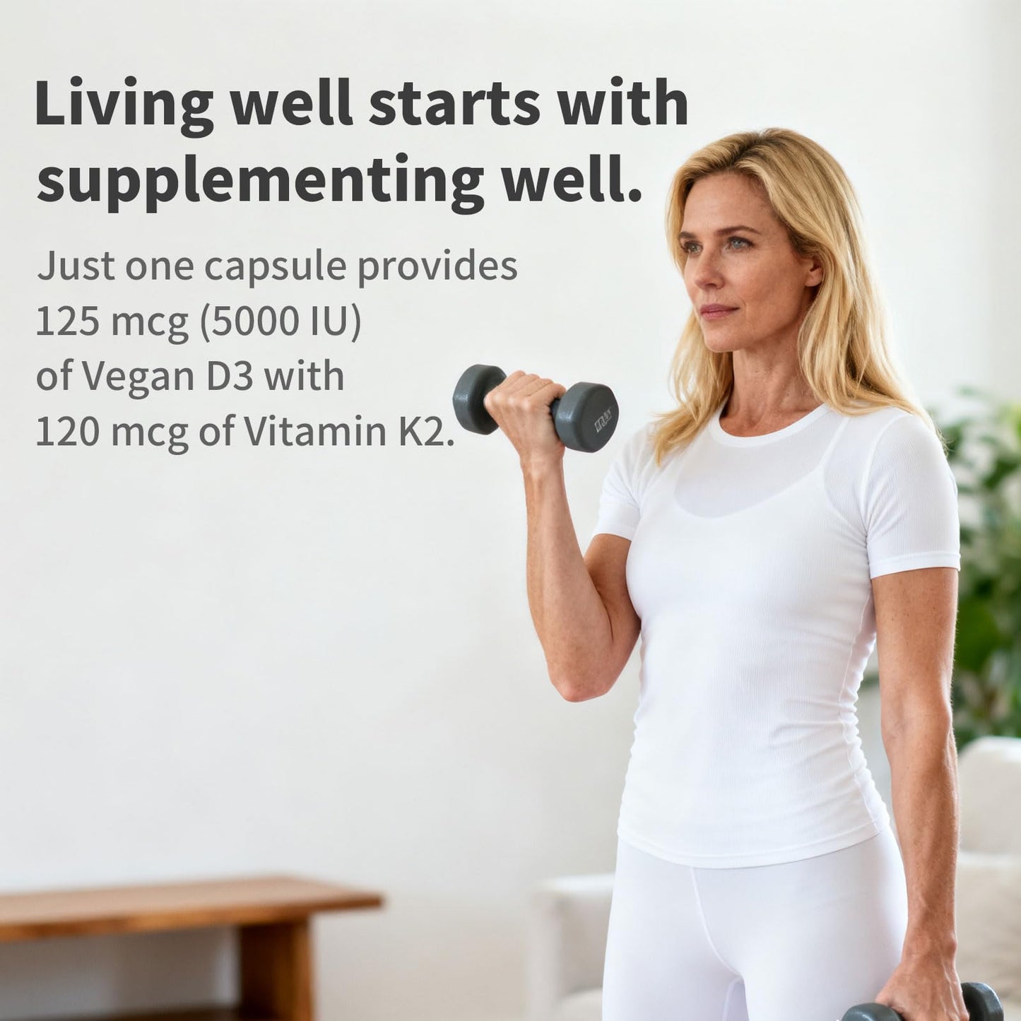 YMINGKJ Vitamin D3 K2 5000 IU Softgels with Magnesium & MCT Oil – 60 Count (Non-GMO, Gluten-Free)