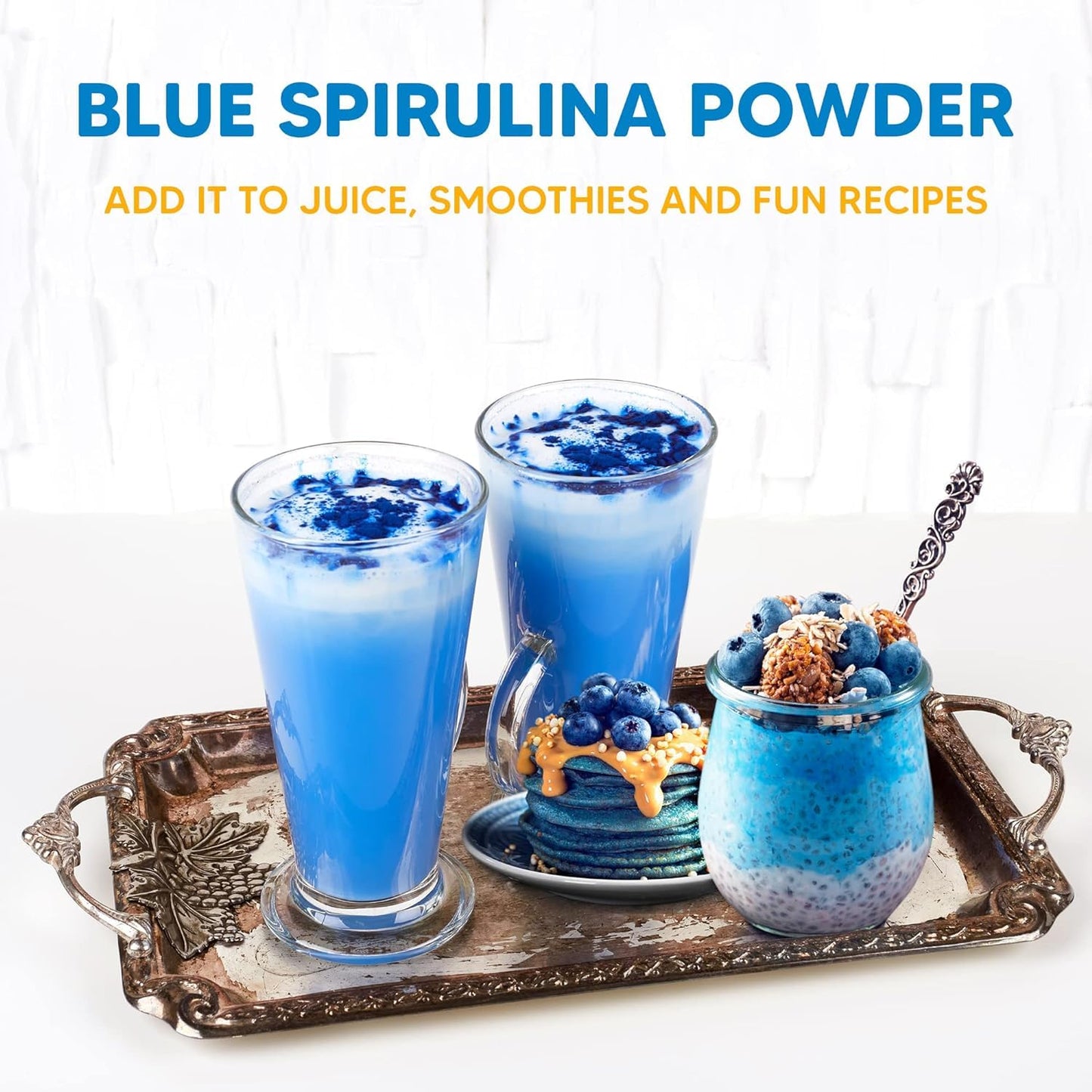 Yogi Super Foods Blue Spirulina Powder – 16oz (1lb) | Plant Protein & Immune Support