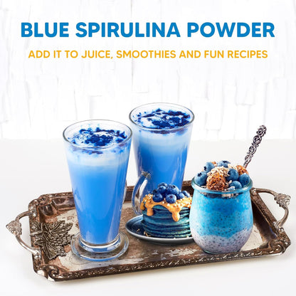 Yogi Super Foods Blue Spirulina Powder – 16oz (1lb) | Plant Protein & Immune Support