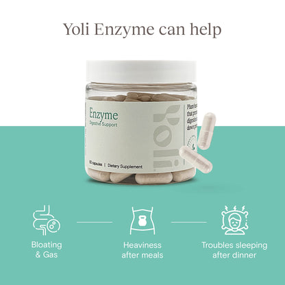 Yoli® Enzyme – Digestive Enzymes & Gut Health Supplement (60 Count)