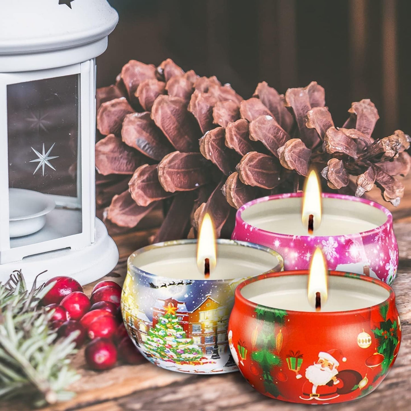 YOROXRG 16 Pack Christmas Scented Candles Gift Set – 2.5oz Soy Wax Jar Candles