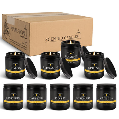 YOROXRG 9-Pack Candles for Home – Aromatherapy Gift Set for Men | 63 oz, 450 Hours