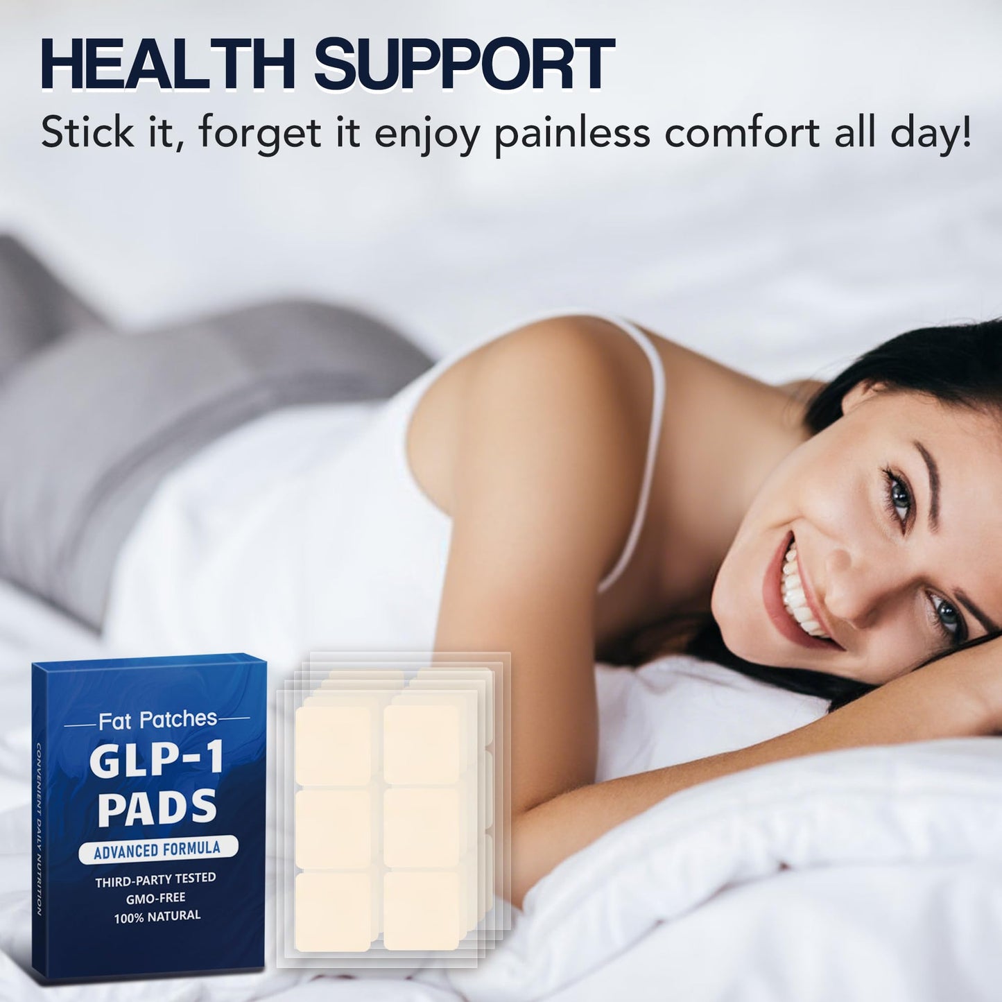 Yueur GLP-1 Patches for Women & Men - GLP-1 Patch with Garcinia Cambogia & Resveratrol - 30 Days Supply (30)
