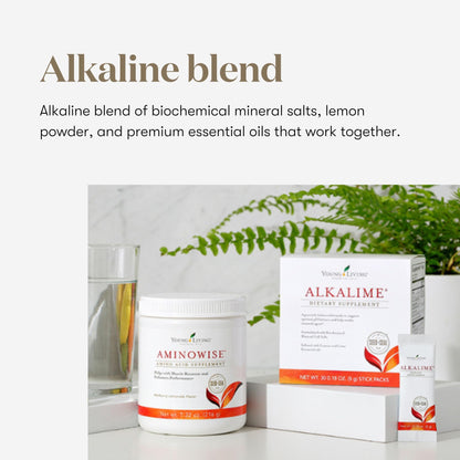 Young Living AlkaLime Stick Packs - 30 ct | Digestive Wellness, Gentle on Stomach | Vitamin & Mineral Supplement