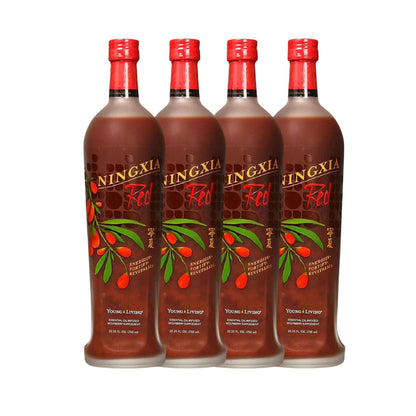 Young Living NingXia Red Antioxidant Drink – 25.35 fl oz (4 Pack) | Wolfberry & Citrus Essential Oils