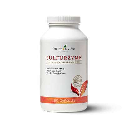 Young Living Sulfurzyme, 300 Capsules | Supports Joint Health, Skin & Hair, MSM & Wolfberry Powder Blend