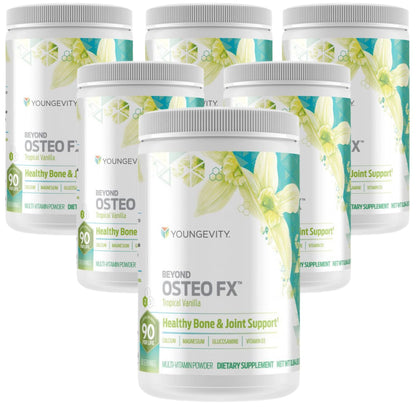 Youngevity Beyond Osteo FX - Tropical Vanilla | Bone Health Multi-Vitamin Powder (6 Canisters)