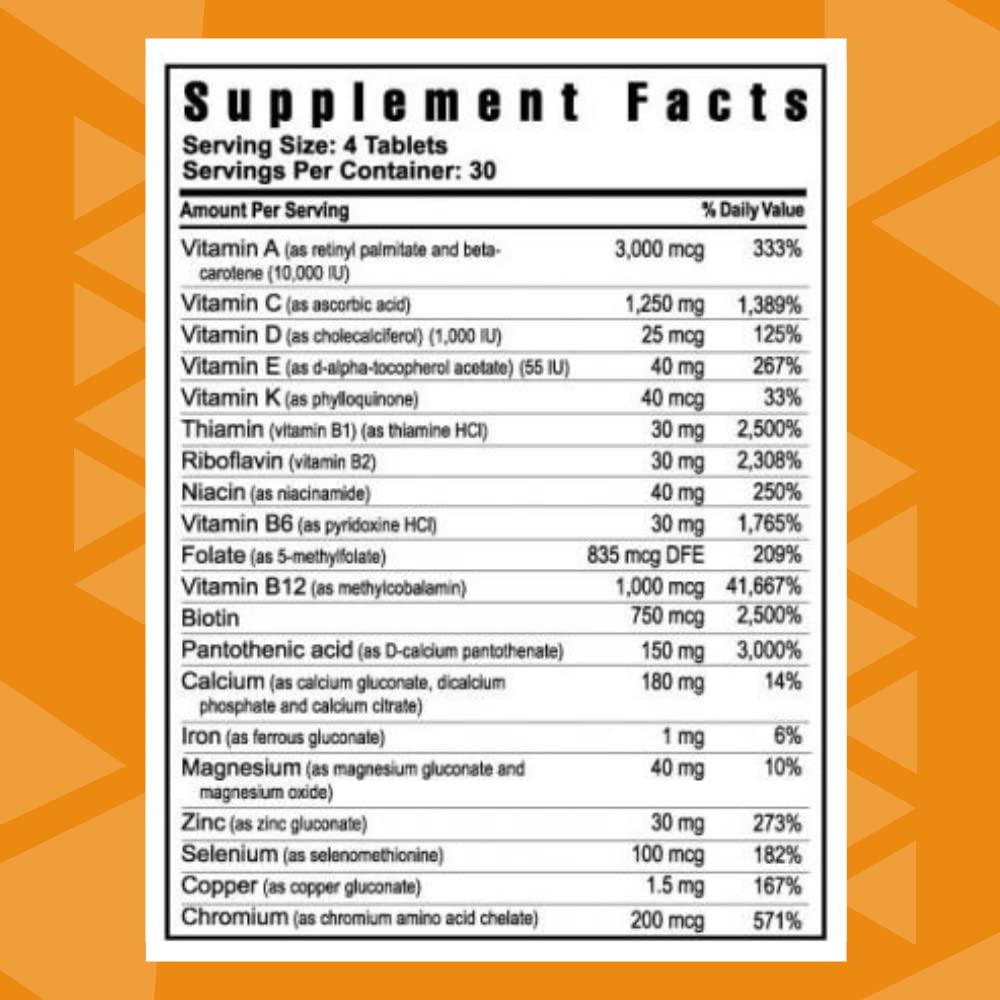 Youngevity Beyond Tangy Tangerine 2.0 – Multi-Vitamin & Mineral Complex | 160,000 ORAC | 120 Tablets