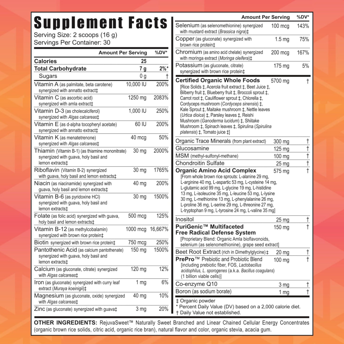 Youngevity Beyond Tangy Tangerine 2.0 Citrus Peach Fusion – Multi-Vitamin & Mineral Complex | 8,000 ORAC